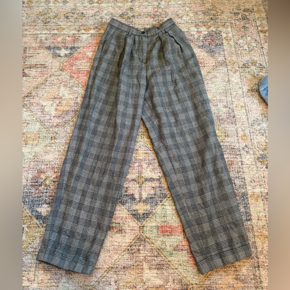 Vintage Gray Houndstooth Trousers
